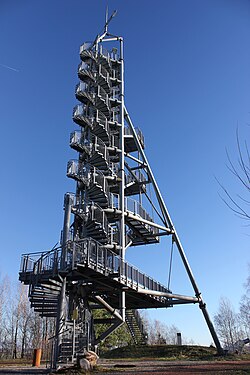 Glückaufturm (Oelsnitz). Erzgebirgskreis. Sachsen.