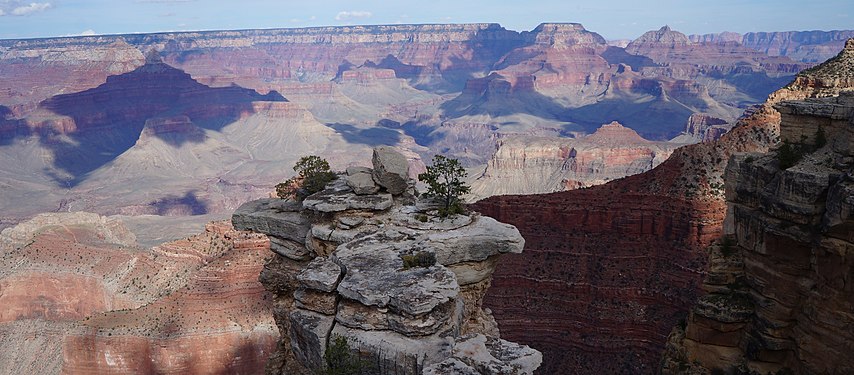 Panoramic of the Grand Canyon carved by the Colorado River in Arizona, (USA)