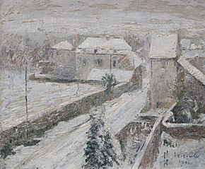 View of Triel under the snow