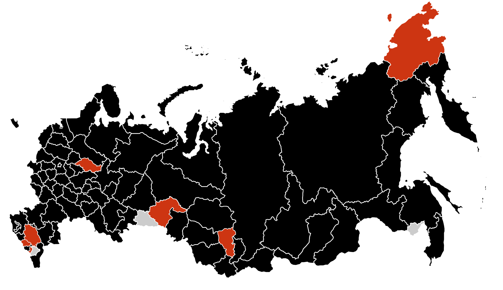 Карта россии черная вектор