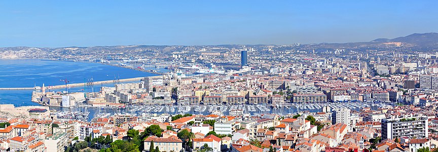 View of Marseille from Notre-Dame de la Garde 2011, Chaîne de l'Estaque