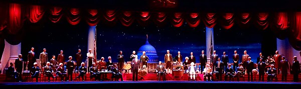 The 2009–17 version of The Hall of Presidents (pictured in June 2011), featuring a speech by Barack Obama