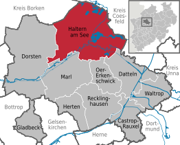 Kaart van Haltern am See