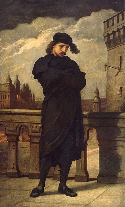 Shakespeare's Hamlet, Prince of Denmark. William Morris Hunt, oil on canvas, c. 1864