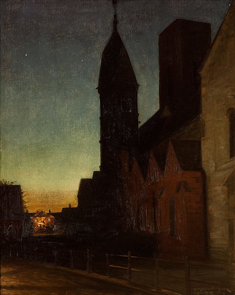 File:Harald Slott-Møller, Aften, Ribe, 1909, RKMm0785, Ribe Kunstmuseum.jpg