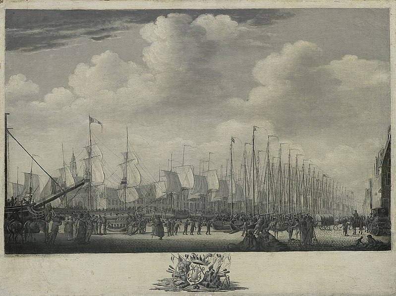 File:Het bemannen van de vloot in de haven van Vlissingen, 1804 Rijksmuseum SK-A-2405.jpeg