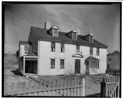 Historic American Buildings Survey L.C. Durette, Photographer March 19, 1937 EXTERIOR LOOKING NORTH WEST - Colonel Joshua Wentworth House, 121 Hanover Street (moved to Hancock HABS NH,8-PORT,121-1.tif