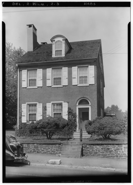 File:Historic American Buildings Survey W. S. Stewart, Photographer Aug.26, 1936 MARKET STREET (EAST) ELEVATION - Gibbons House, 1311 North Market Street, Wilmington, New Castle County, HABS DEL,2-WILM,2-3.tif