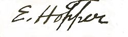 Edward Hoppers signatur