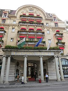 Like his predecessors Juan Antonio Samaranch and Jacques Rogge, Thomas Bach stays in the Lausanne Palace when he is in Lausanne Hotel Lausanne Palace.jpg