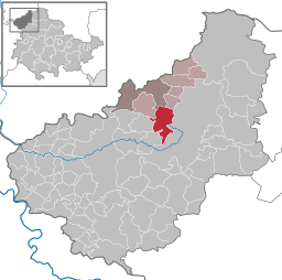 Tidigare läge för kommunen Hundeshagen i Leinefelde-Worbis