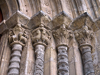 Romanesque columns from the 12th century
