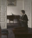 Вилхелм Хамершой, Интериор с четяща дама, ок. 1900 г