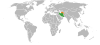 Location map for Iran and Turkmenistan.