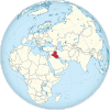 Iraq on the globe (Iraq centered).svg