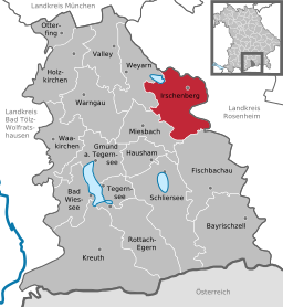 Läget för Irschenberg i Landkreis Miesbach
