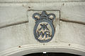 Marian emblem atop the main doorway