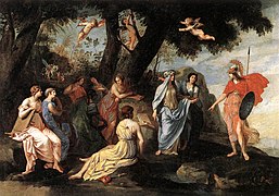 Minerve et les Muses, Jacques Stella, 1640-45 (Pégase au fond à gauche).