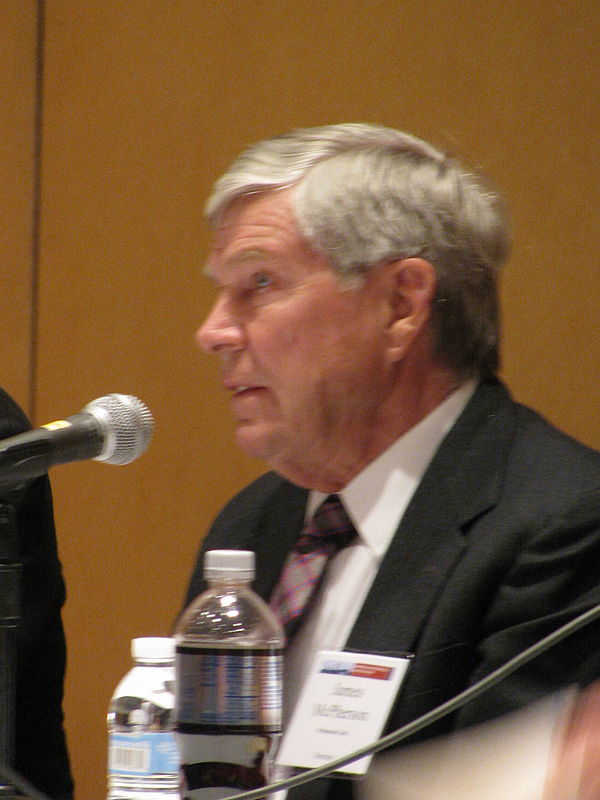 McPherson speaking at the American Historical Association annual meeting in January 2014.