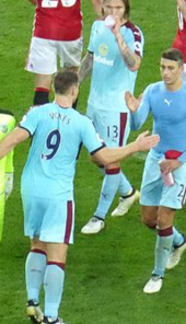 Hendrick (wearing No.13) after the match against Manchester United in October 2016 Jeff Hendrick (crop).png