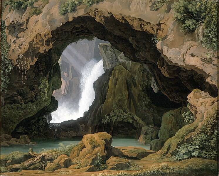 File:Johann Martin von Rohden - The Grotto of Neptune in Tivoli (1812).jpg