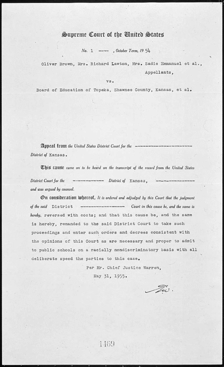Judgment and order of the Supreme Court for the case.