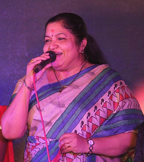 K. S. Chithra has the most wins (3) from 6 nominations.