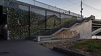 Граффити «Крокодил» на мосту