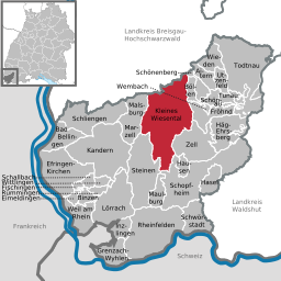 Läget för Kleines Wiesental i Landkreis Lörrach