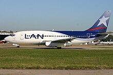 A former LAN Argentina Boeing 737-200 at Aeroparque Jorge Newbery in 2006