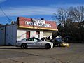 Police stop at Lana's Market in Berclair, Memphis.