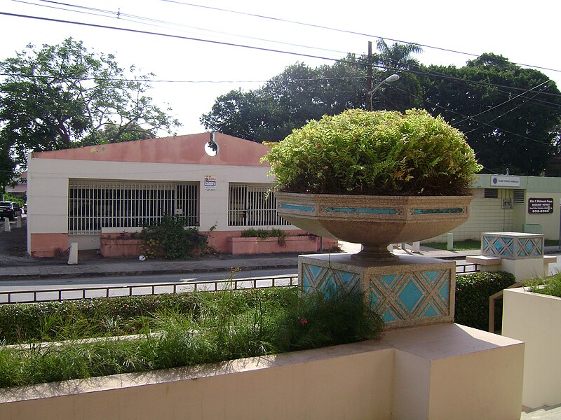 File:Large planter and buildings in Humacao barrio-pueblo, Puerto Rico.jpg