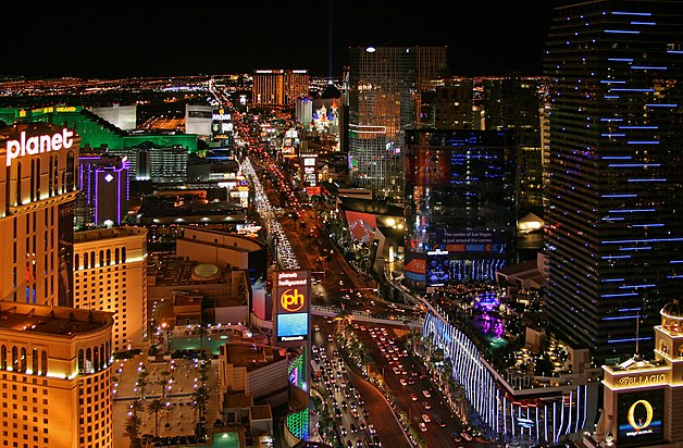 Las Vegas vu depuis la Tour Eiffel du Paris/Las Vegas