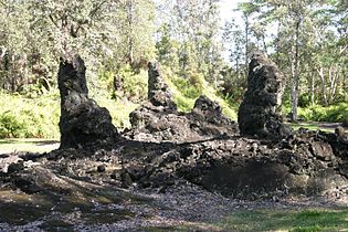 Lava trees at Lava Tree State Monument