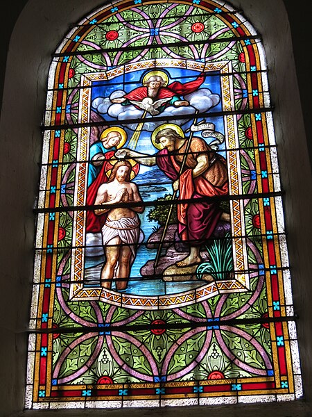 File:Le Baptême du Christ vitrail de Emile Babouot 1912 Eglise de Colombey Les Deux Eglises.jpg