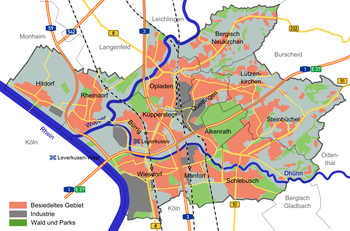 Leverkusen: Geografie, Geschichte, Bevölkerung