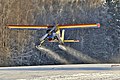 PZL-104 Wilga startująca z użyciem nart