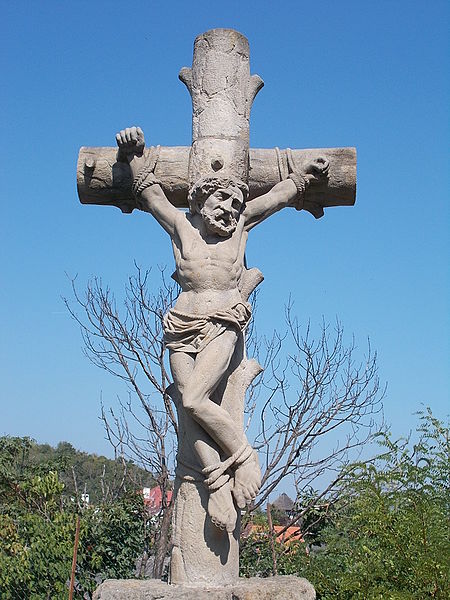 File:Little Calvary by Máté Polacsek in 1878. R. - Csokonai grove, Tihany.JPG