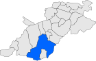 Ubicación del municipio en el mapa de la provincia