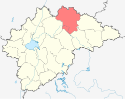 Location of Lyubytinsky District in Novgorod Oblast