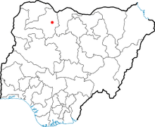 Image of the location of Gusau