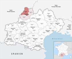 Locator map of Arrondissement Gourdon 2019.png