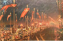 London Bridge on the Night of the Marriage of the Prince and Princess of Wales, by William Holman Hunt (1864) London Bridge on the Night of the Marriage of the Prince and Princess of Wales.jpg
