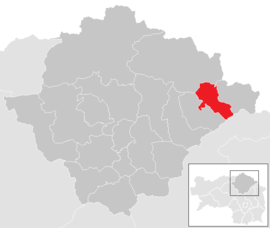 Poloha obce Mürzzuschlag v okrese Bruck-Mürzzuschlag (klikacia mapa)