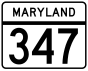Maryland Route 347 işaretçisi