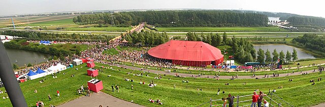 View from the large pyramid on the venue area on the 2007 event.