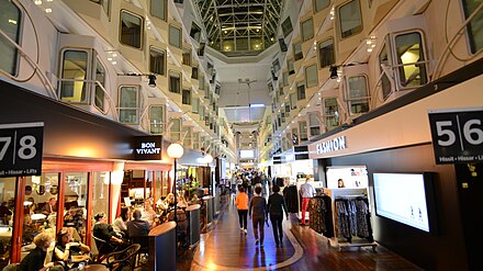 The "promenade" on Silja Symphony is lined with restaurants and shops.