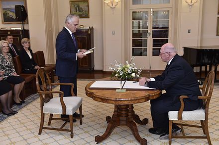 Turnbull sworn in as Prime Minister by Governor-General Sir Peter Cosgrove