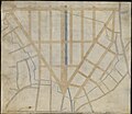 Plan for the filling of the Bulfinch Triangle, 1807. Haymarket Square is at bottom center, at the southern end of Canal Street.