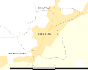 Poziția localității Bâgé-le-Châtel